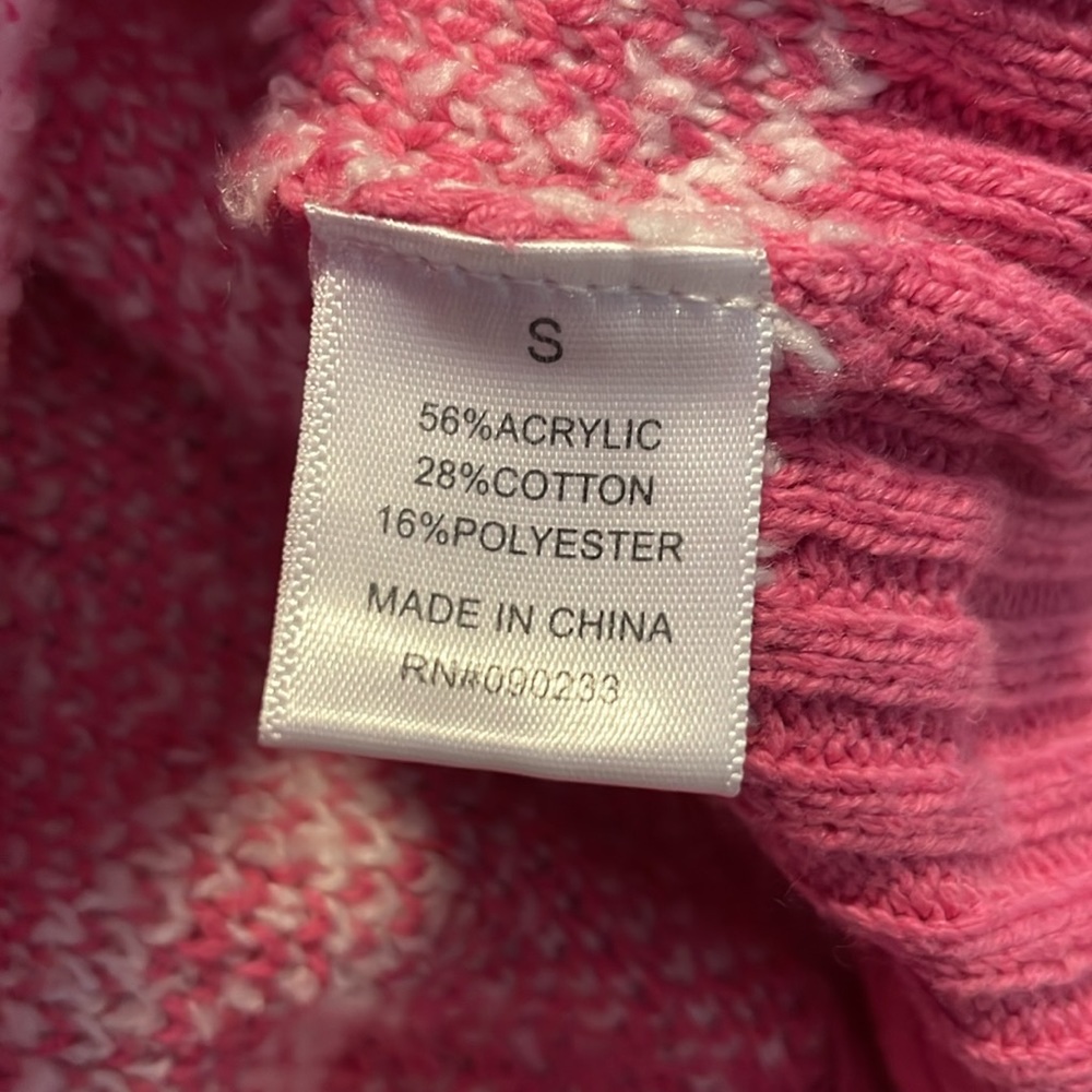 Pink Flower Cropped Sweater - Picture 6 of 6